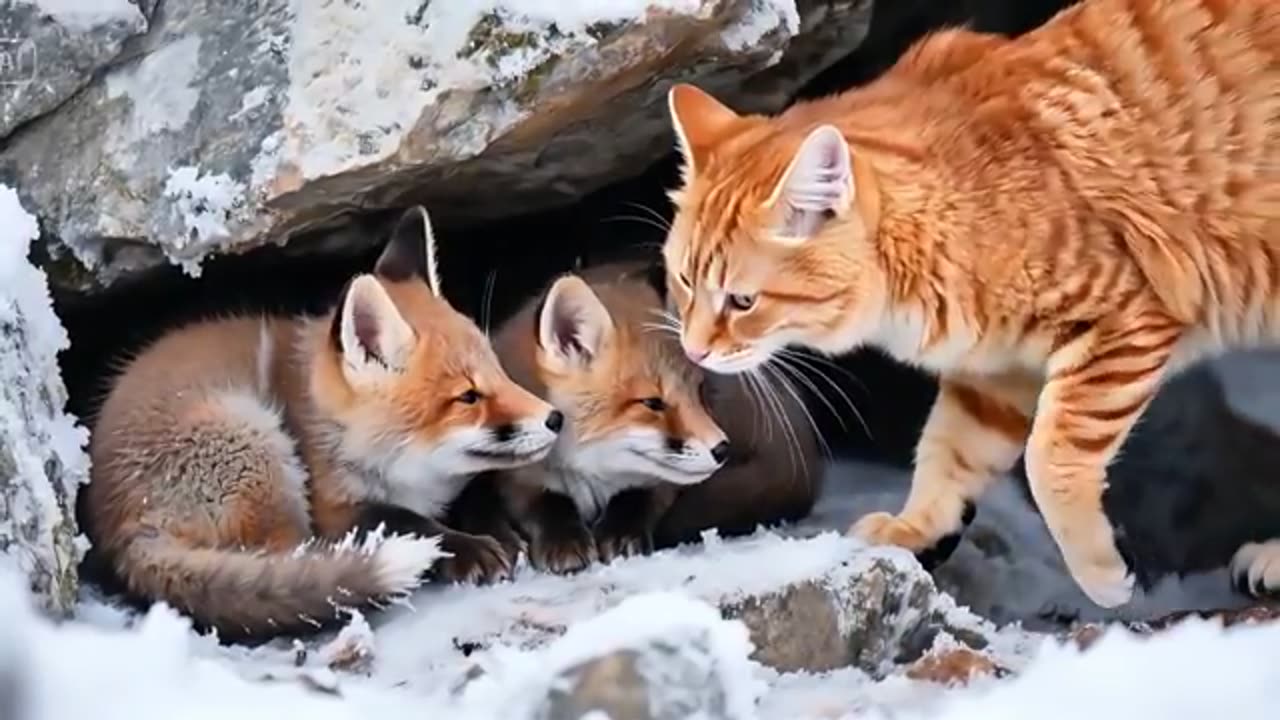 cat mom & kitten