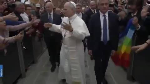 Gott Mit Uns - Pope Leo The 14th Ignores Pedo Faggot Flag