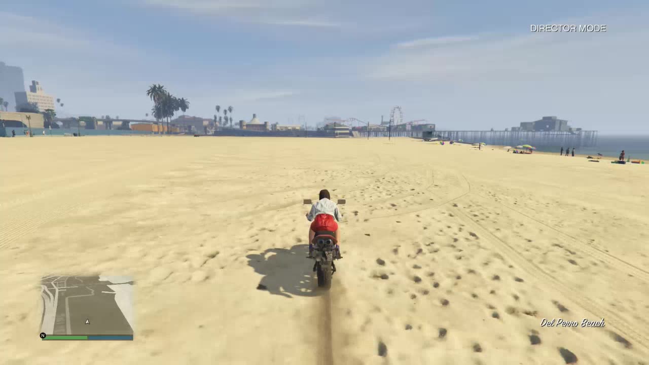 GTAV: Timed Run to Vespucci Beach (Director Mode)-Date: 8/7/2018