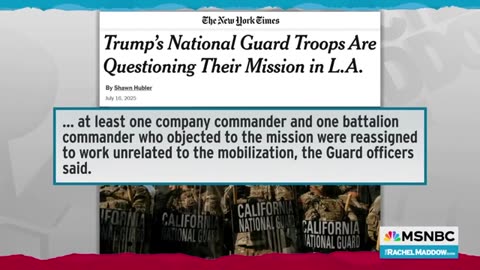 'Not about crime': Maddow CRACKS OPEN Trump's real motives in deploying the National Guard to D.C.