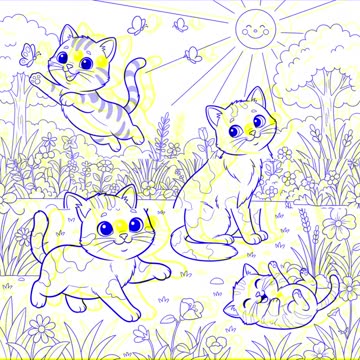 The Happy Adventure Journey of Four Brave Cats Across the Rainbow Bridge.