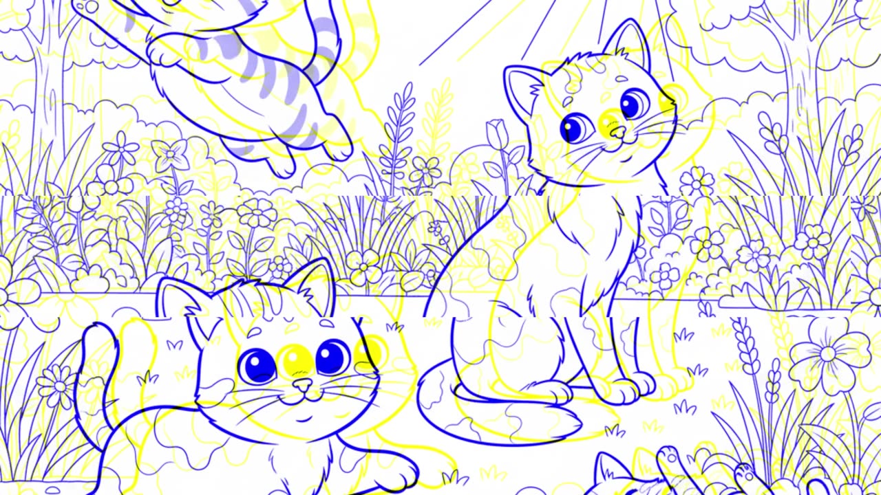 The Happy Adventure Journey of Four Brave Cats Across the Rainbow Bridge.