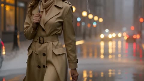 Beautiful girls. Rainy mood.