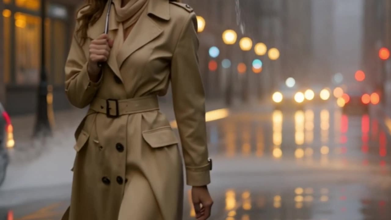 Beautiful girls. Rainy mood.