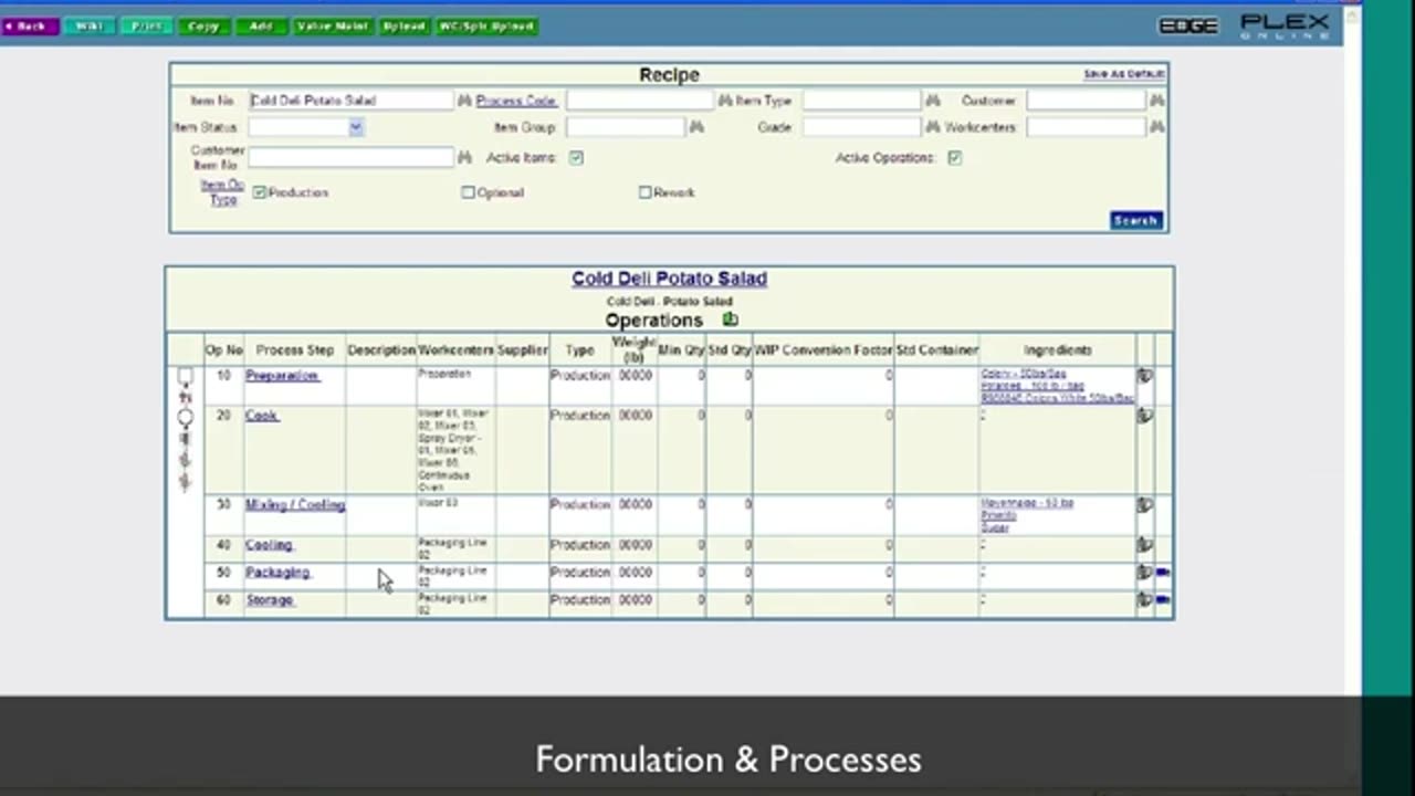 SCM201 - Gemach MOOC - Plex Manufacturing Cloud Web2 ERP- Formulation & Processes