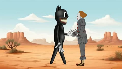 Cartoon Cat vs Pennywise rock paper scissor