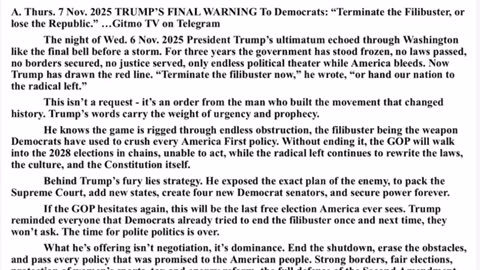 EXTRA Judy Byington Special Intel Report 11 8 25 President Donald Trump ..mp4