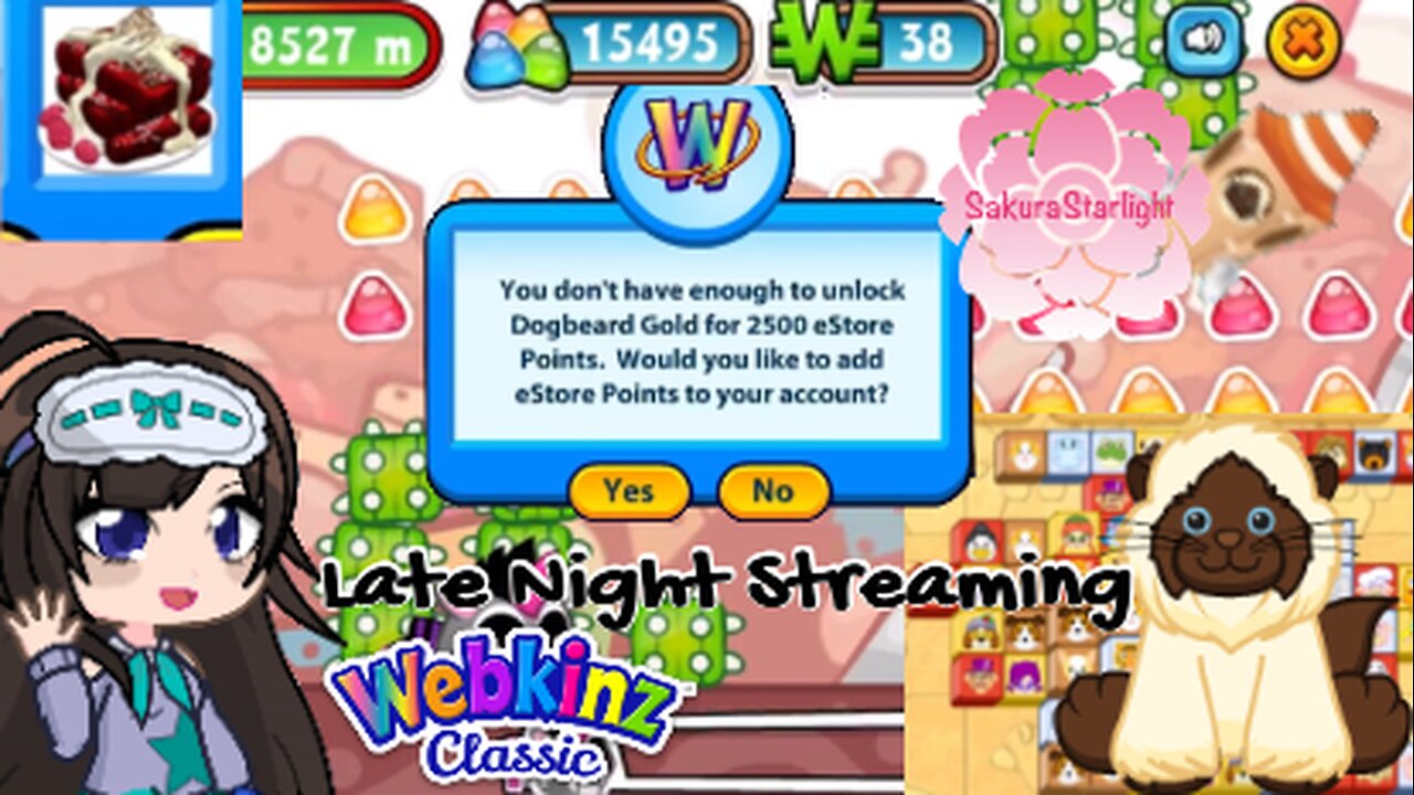 late night webkinz classic with sakura!