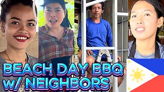 Beach BBQ Day w/Province Neighbors & House Build Update! OFF GRID ISLAND FAMILY PHILIPPINES LIVING