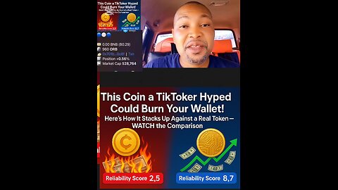 Watch this comparison between hyped token and real coin