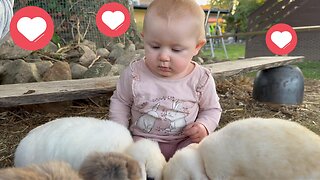 baby kayla & the bunnies 🐇 cutest baby and animal moments! 💖