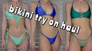sequin sand bikini & sunglasses haul