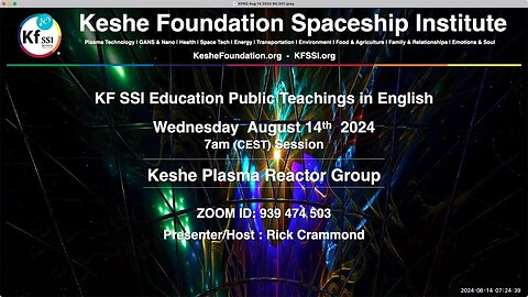 Keshe Plasma Reactor Group 2024-08-14-T1