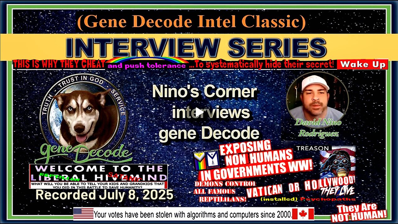 2025-07-08: Nino's Corner TV Interviews gene Decode - AI Saved Humanity