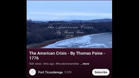 The American Crisis - Thomas Paine - 1776