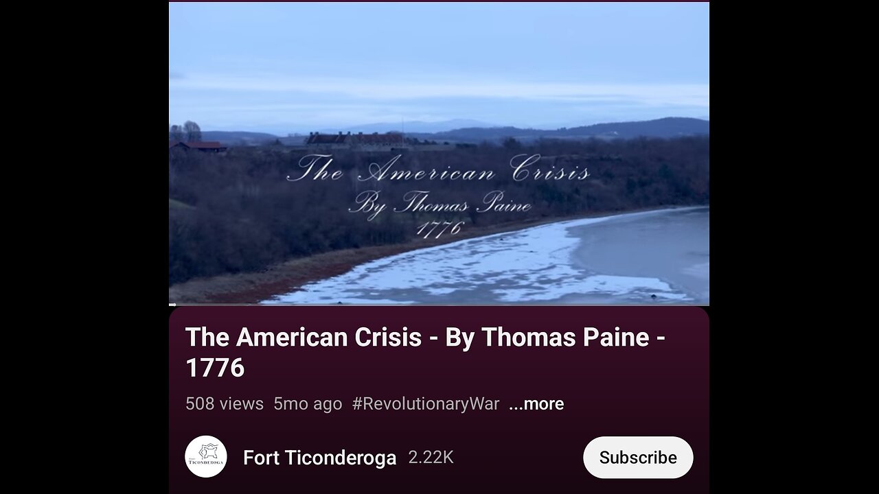 The American Crisis - Thomas Paine - 1776