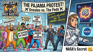 Sportcat’s Daily Gazette | THE PAJAMA PROTEST! ✈️ Onesies vs. The Feds & NASA’s Secret 🤫