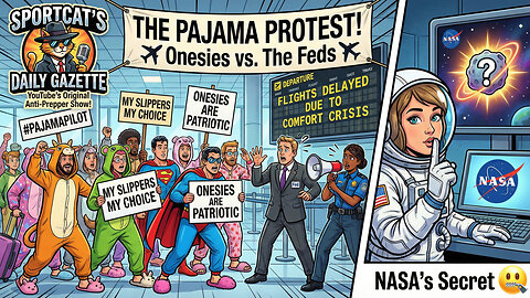 Sportcat’s Daily Gazette | THE PAJAMA PROTEST! ✈️ Onesies vs. The Feds & NASA’s Secret 🤫