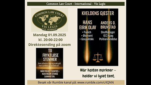 1.9.25: To fryktløse stemmer: Hans Eirik Olav og Anders Brunstad