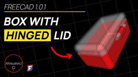 🧰 FreeCAD Box With Hinge - FreeCAD 1.0.1 - FreeCAD Body - FreeCAD Part Design | #Shorts