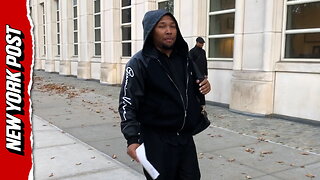 NBA gambling co-defendant Curtis Meeks speaks to reporters as he leaves the courthouse