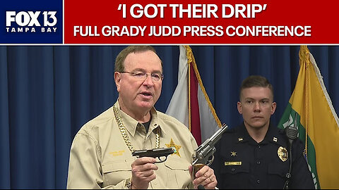Grady (IS AWESOME) Judd wears gold ‘drip’ from suspects arrested in drug trafficking bust FOX 13 Tampa Bay