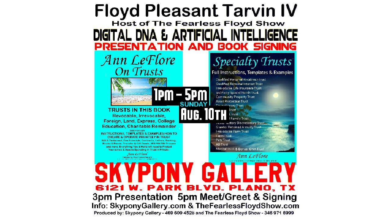 Fearless Floyd Live @ Skypony Gallery: AI, Digital Twins & Digital DNA