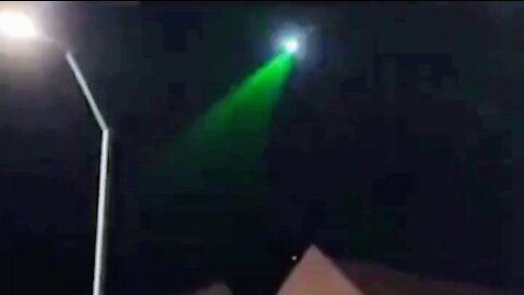 Man Records a UFO Discharging a Laser from His Home