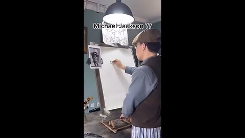 watch how he drew Micheal Jackson so well