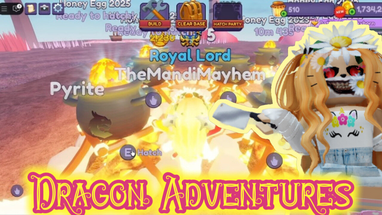 Hatching 10 Honey Eggs in Dragon Adventures