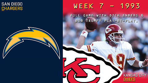 1993 Chiefs vs Chargers - Week 7 - Full Game - Montana Magic in San Diego!
