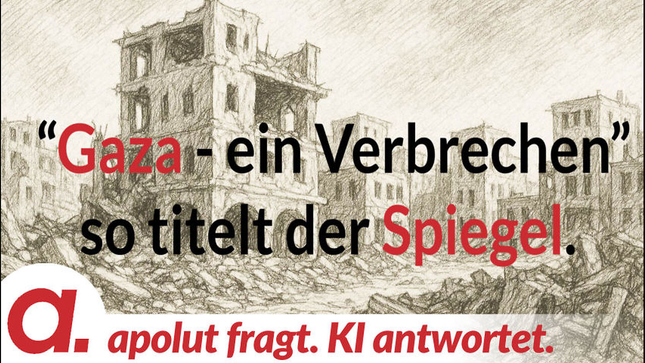 apolut fragt. KI antwortet: Gaza – ein Verbrechen. So titelt der SPIEGEL.