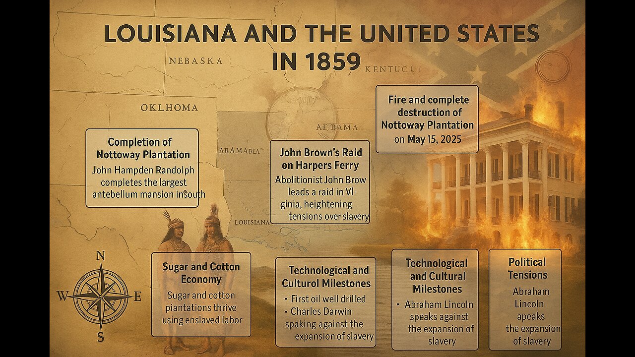 Nottoway Plantation BURNS, Confederate History Revealed | Hidden Codes of Louisiana's DARK PAST