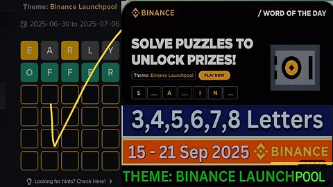 Binance Launchpool WODL | Word of the Day Quiz Today | Earn Free Crypto 2025"