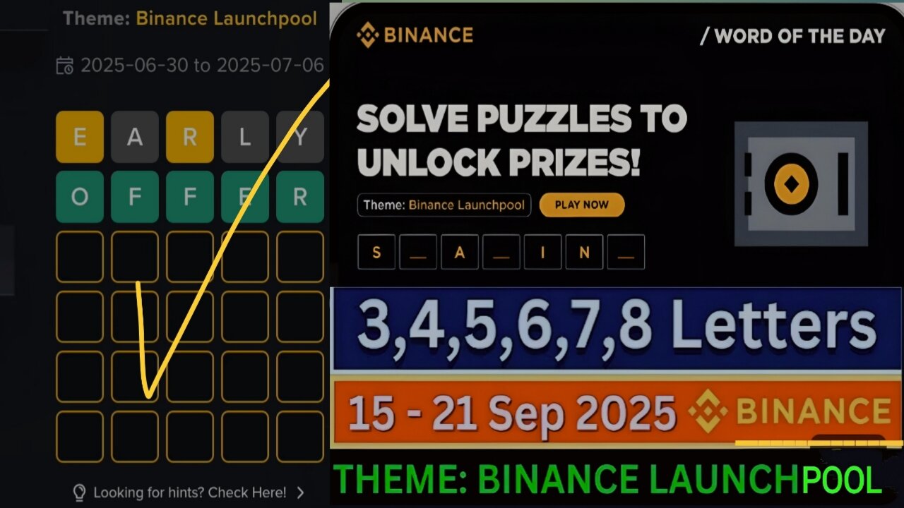 Binance Launchpool WODL | Word of the Day Quiz Today | Earn Free Crypto 2025"