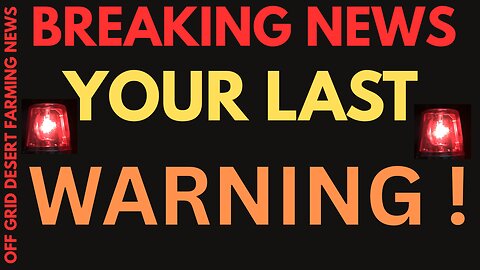 BREAKING NEWS: YOU LAST WARNING TILL ALL HELL BREAKS OUT... ARE YOU READY ??