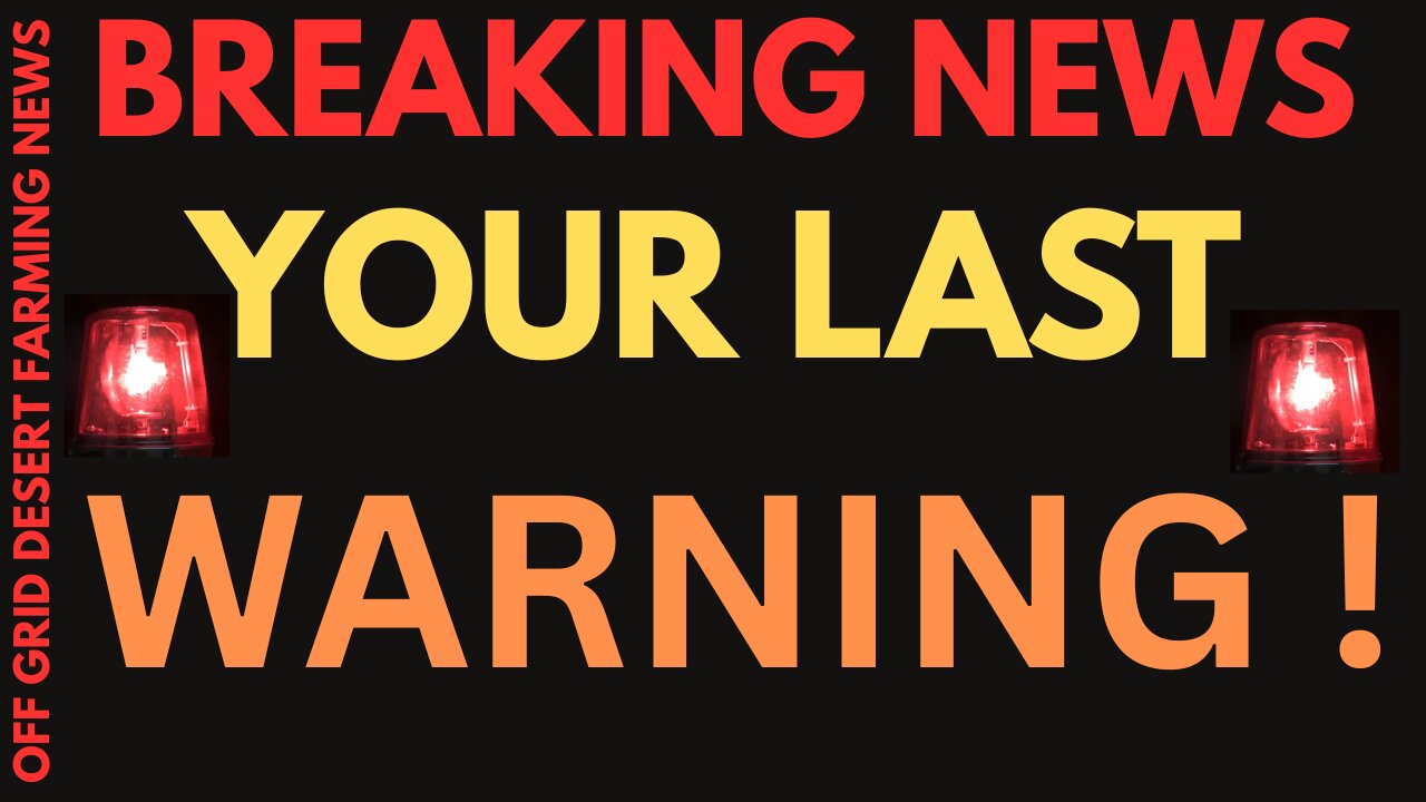 BREAKING NEWS: YOU LAST WARNING TILL ALL HELL BREAKS OUT... ARE YOU READY ??