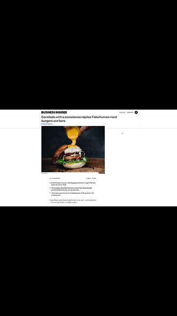 THE AWARD WINNING VEGAN BURGER THAT TASTES LIKE HUMAN MEAT IS A HIT AMONG VEGANS "FLAT EARTH IS REAL!!"