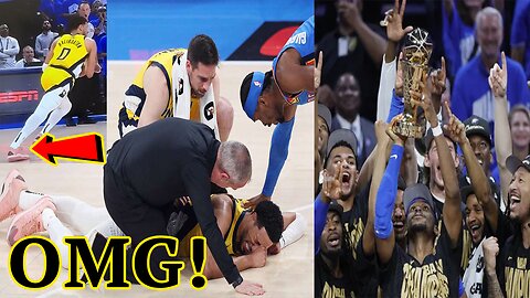 OKC wins NBA Title as Pacers star Tyrese Haliburton TEARS ACHILLES in GRUESOME SCENE in Game 7!