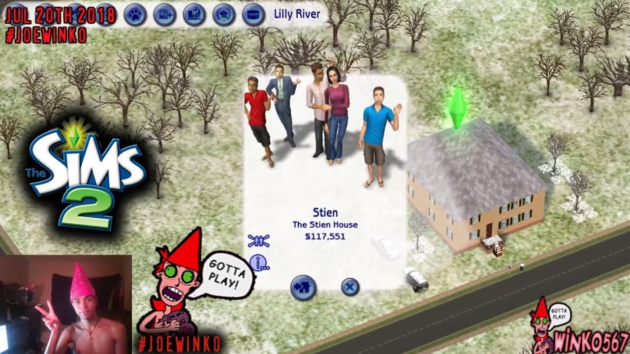 Snow in July! - Sims 2 Live Stream (Jul 20th 2018) - Joe Winko