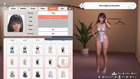 nanami all outfits/hairstyles Venus Vacation PRISM DEAD OR ALIVE Xtreme