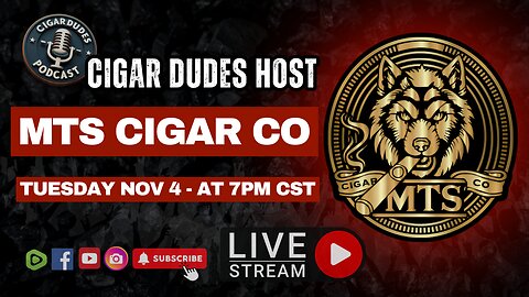 Cigar Dudes x MTS Cigar Co — Live Cigar Talk & Tasting | Tue, Nov 4 @ 7 PM CST