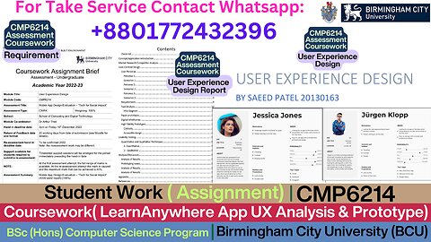 Client Work (Assignment) | CMP6214 Mobile UX Design & Usability Testing | Birmingham City University