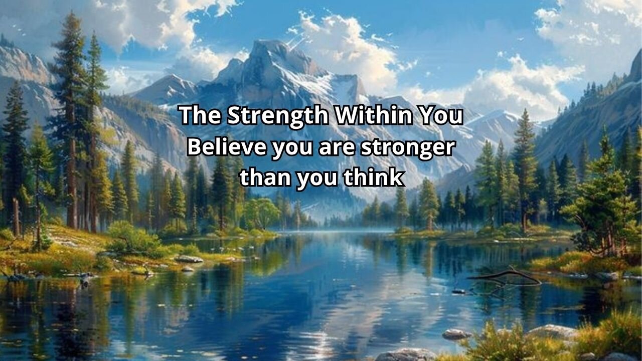 The Strength Within YouBelieve you are strongerthan you think.