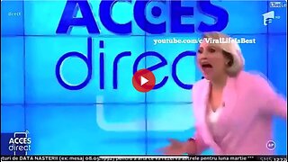 NAKED PERSON THROWS BRICK AT TV PERSONALITY LIVE ON SET - THE CRAZY FILES