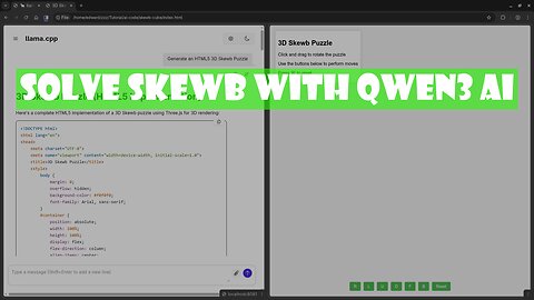 AI Solves Skewb Puzzles: Qwen3 and llama.cpp on Fedora Linux