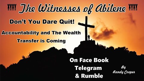 Don’t You Dare Quit! Accountability and The Wealth Transfer is Coming