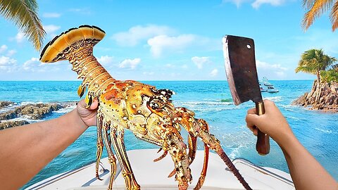 Giant Lobster Catch And Cook!