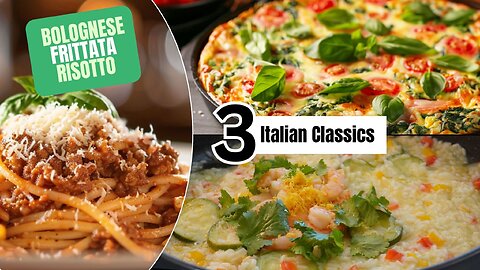 🍝 Italian Trio Feast | Spaghetti Bolognese, Frittata & Risotto in One Video at Lasses Kitchen! 🇮🇹