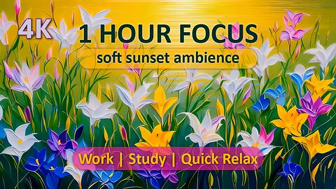 💡Productivity Boost | 1 Hour Study and Work Focus | Aesthetic Sunset Ambience | Calming Sounds